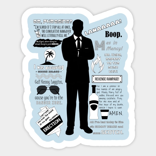 Sterling Archer Quotes Sticker by GeekMind